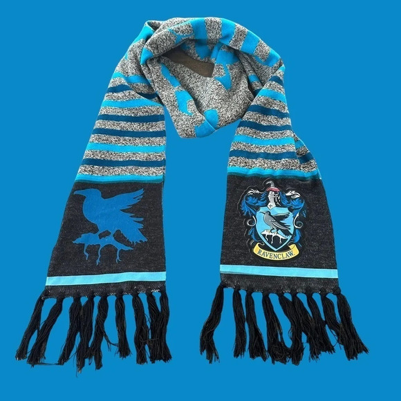 Harry Potter Movie Unisex Adult Ravenclaw House Double Side Scarf Wizarding Blue - Picture 1 of 7